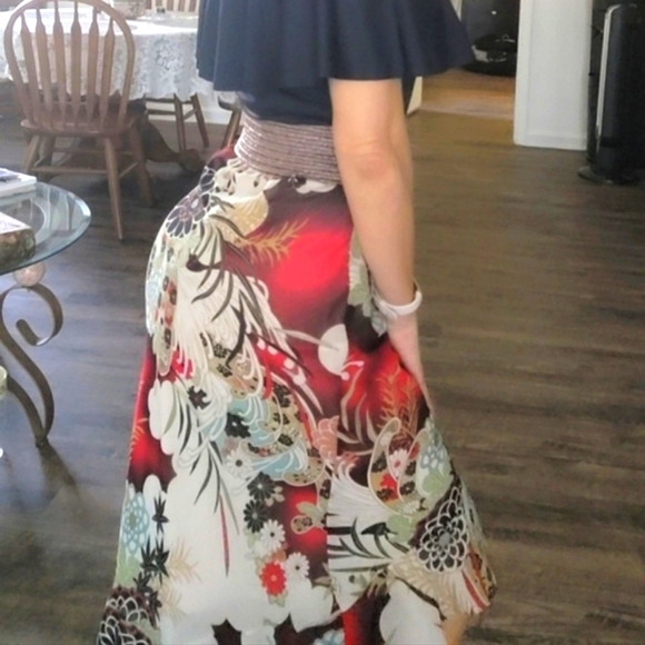 Fitted ruffled Maxie skirt high low small - Picture 5 of 11